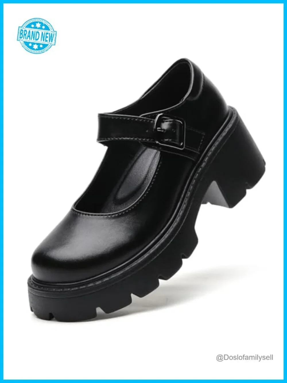 Women's Platform Mary Jane Pumps Chunky Heel Memory Foam Buckle Strap